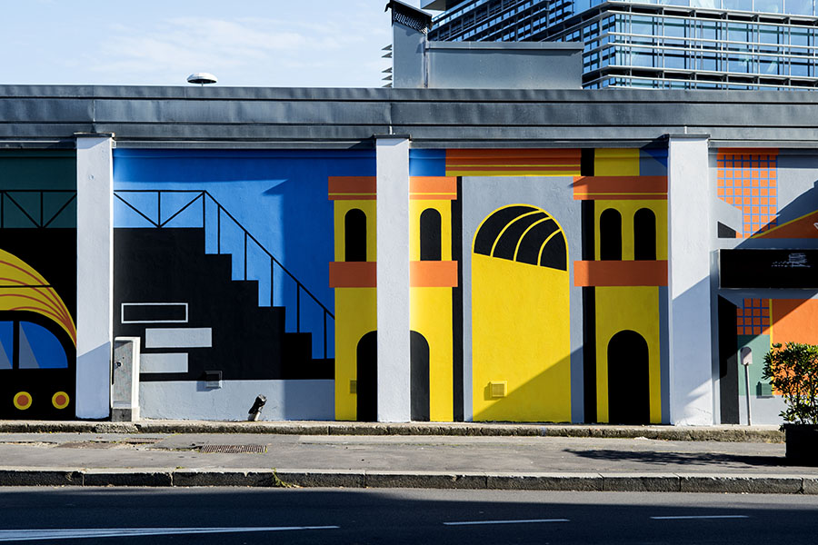Quando la città cambia tu guarda i suoi colori murale milano certosa district