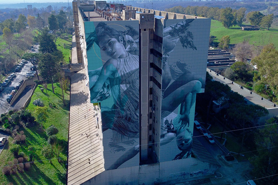 Street art a Roma: il murale di JDL al Nuovo Corviale