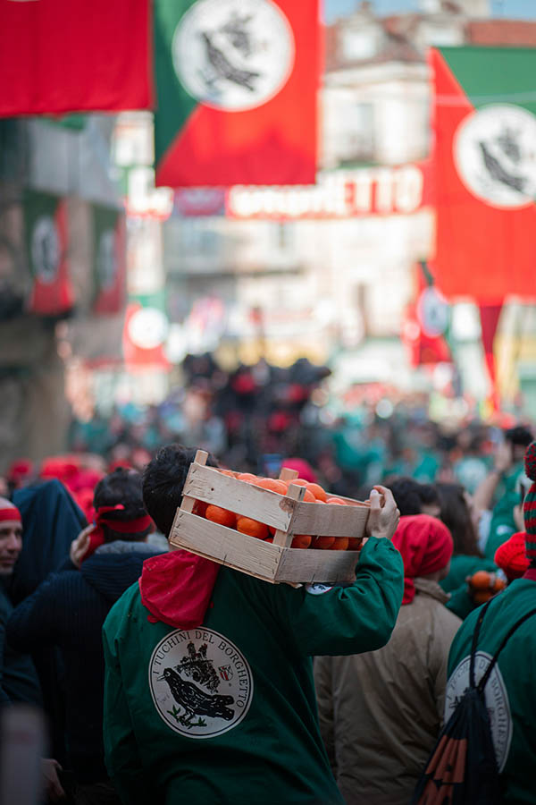 Storico Carnevale di Ivrea battaglia arance