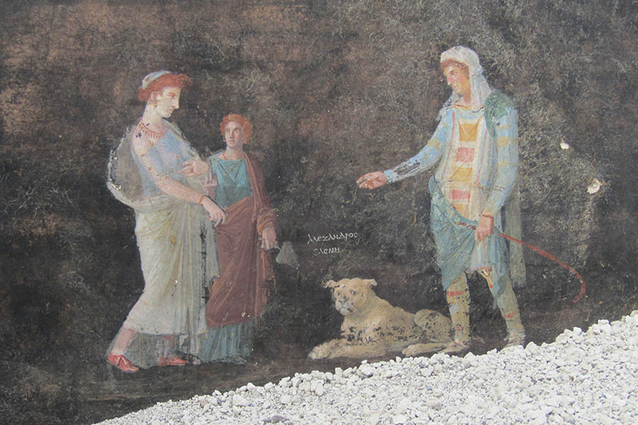Pitture sulla guerra di Troia nel “salone nero” di Pompei